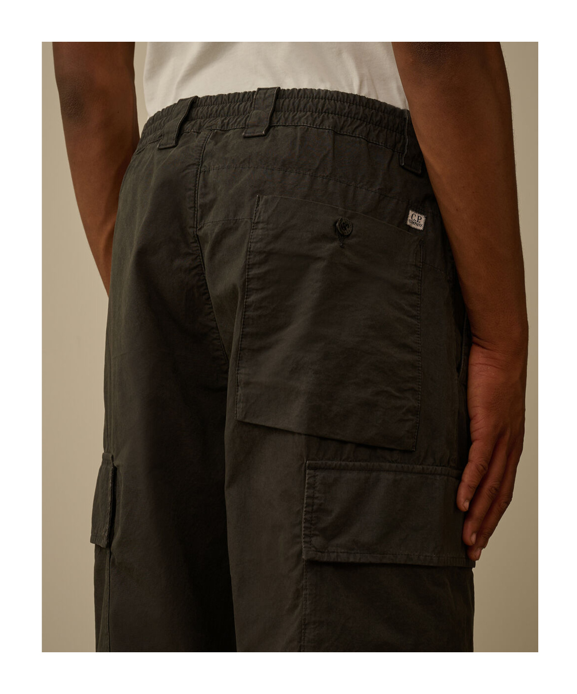 C.p. Company Cargo Pocket Trousers In Black