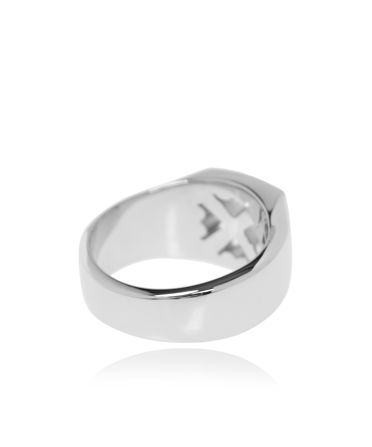 Off-white Enamel Arrow Ring In White
