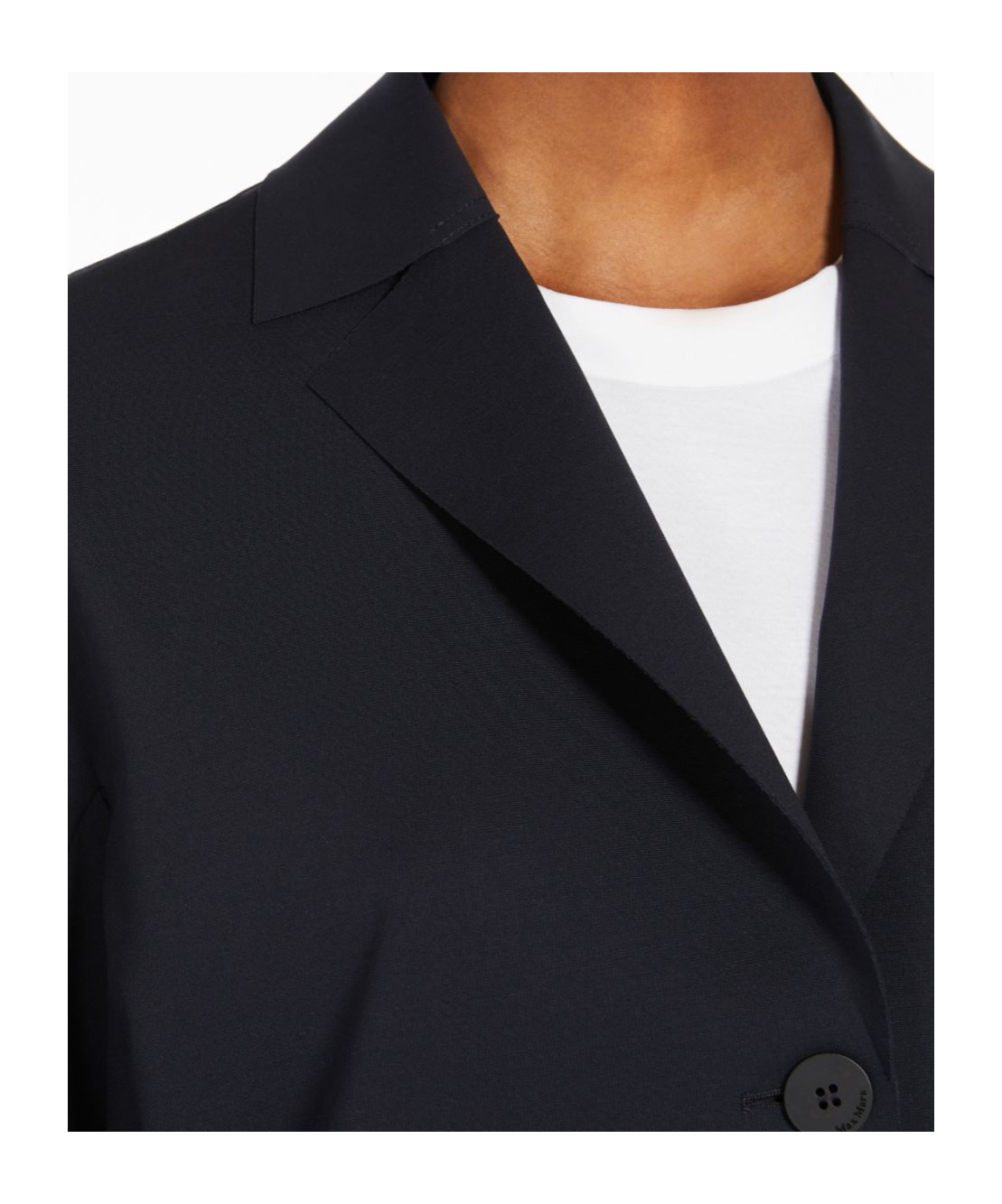 Max Mara Long-sleeved Suit Coat In Black