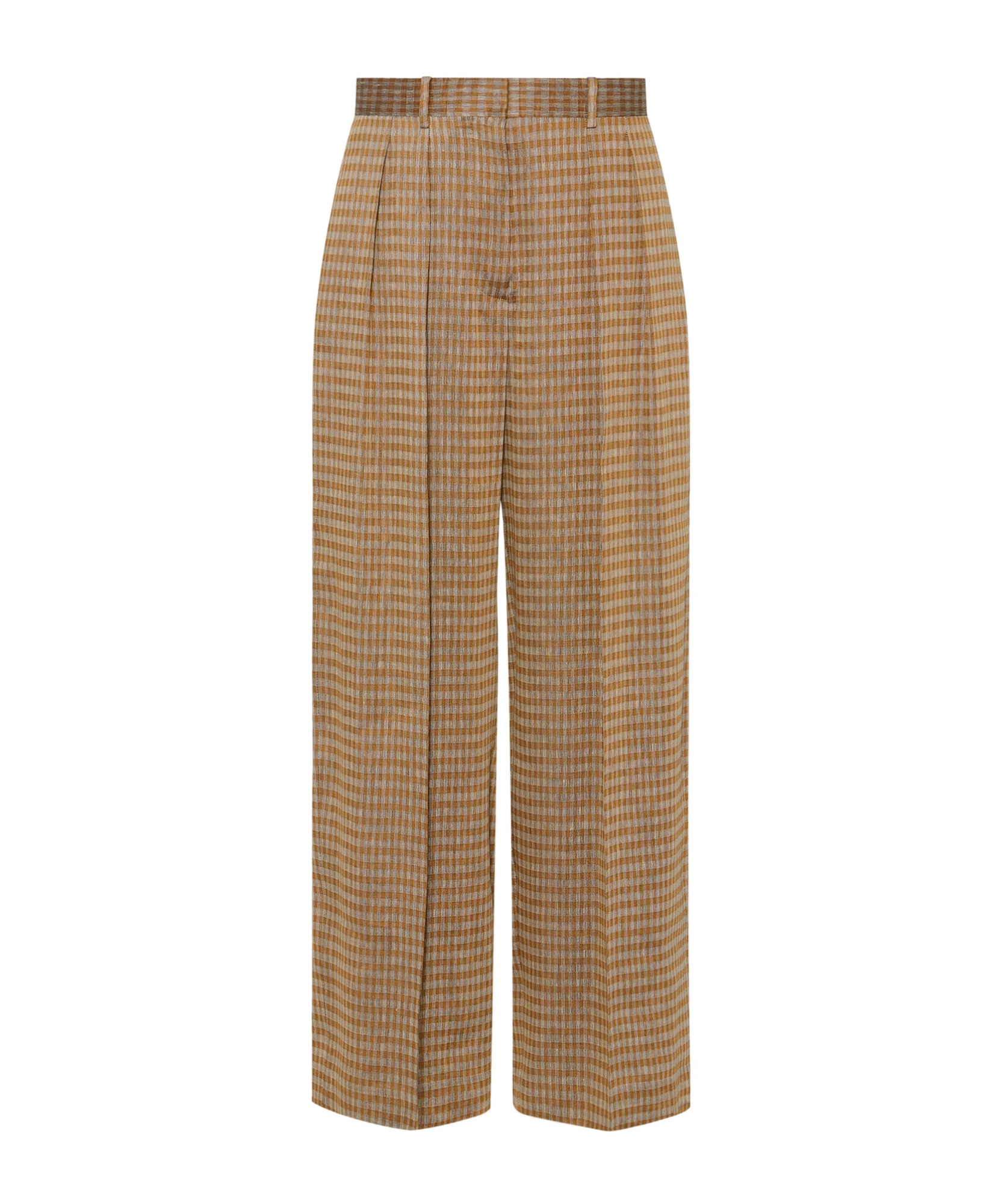 The Row Women's Sherry Pants With Multicolor Folds | Size 4 | 8762 Color W3780orw In Flax Orange/white