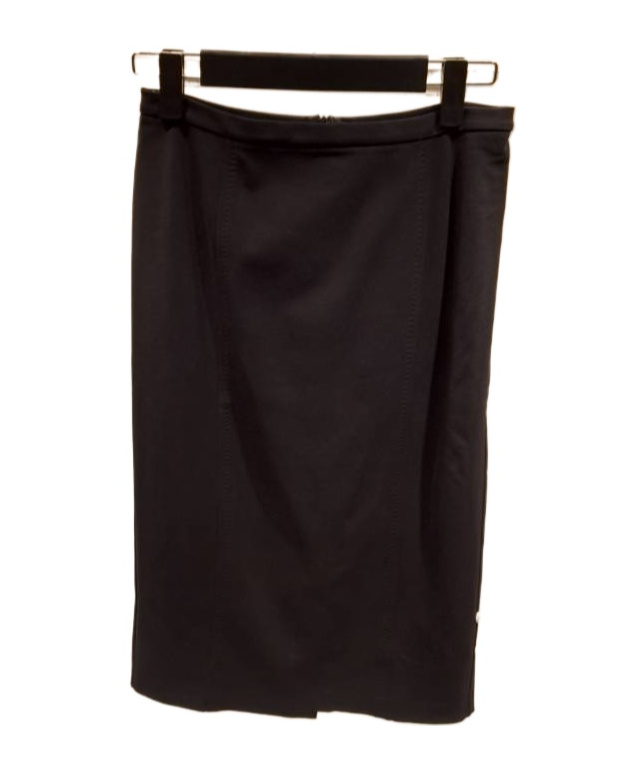 Max Mara Slit Skirt In Black