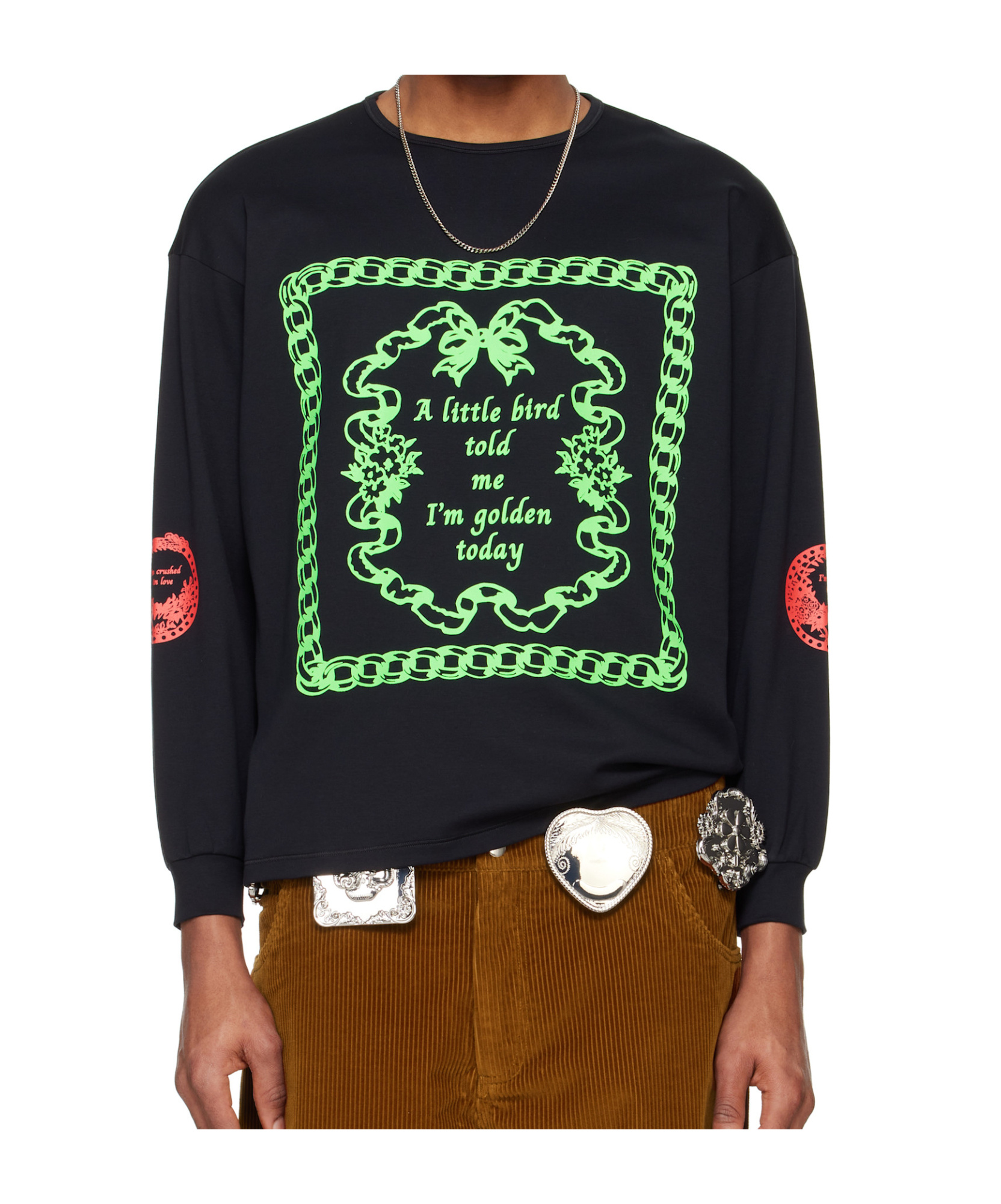 Chopova Lowena Black 'little Bird' Oversized Jersey T-shirt In Black