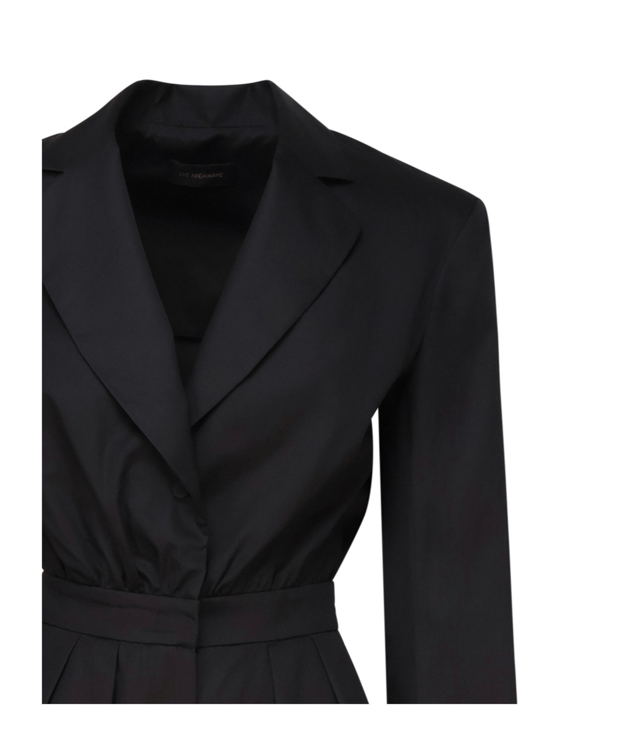 The Andamane Long-sleeved One-piece Shorts In Black
