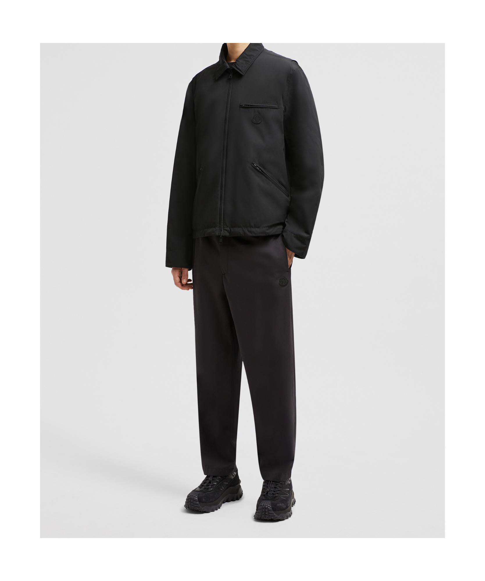 Moncler Doudoune-chemise Réversible Cidone In Black
