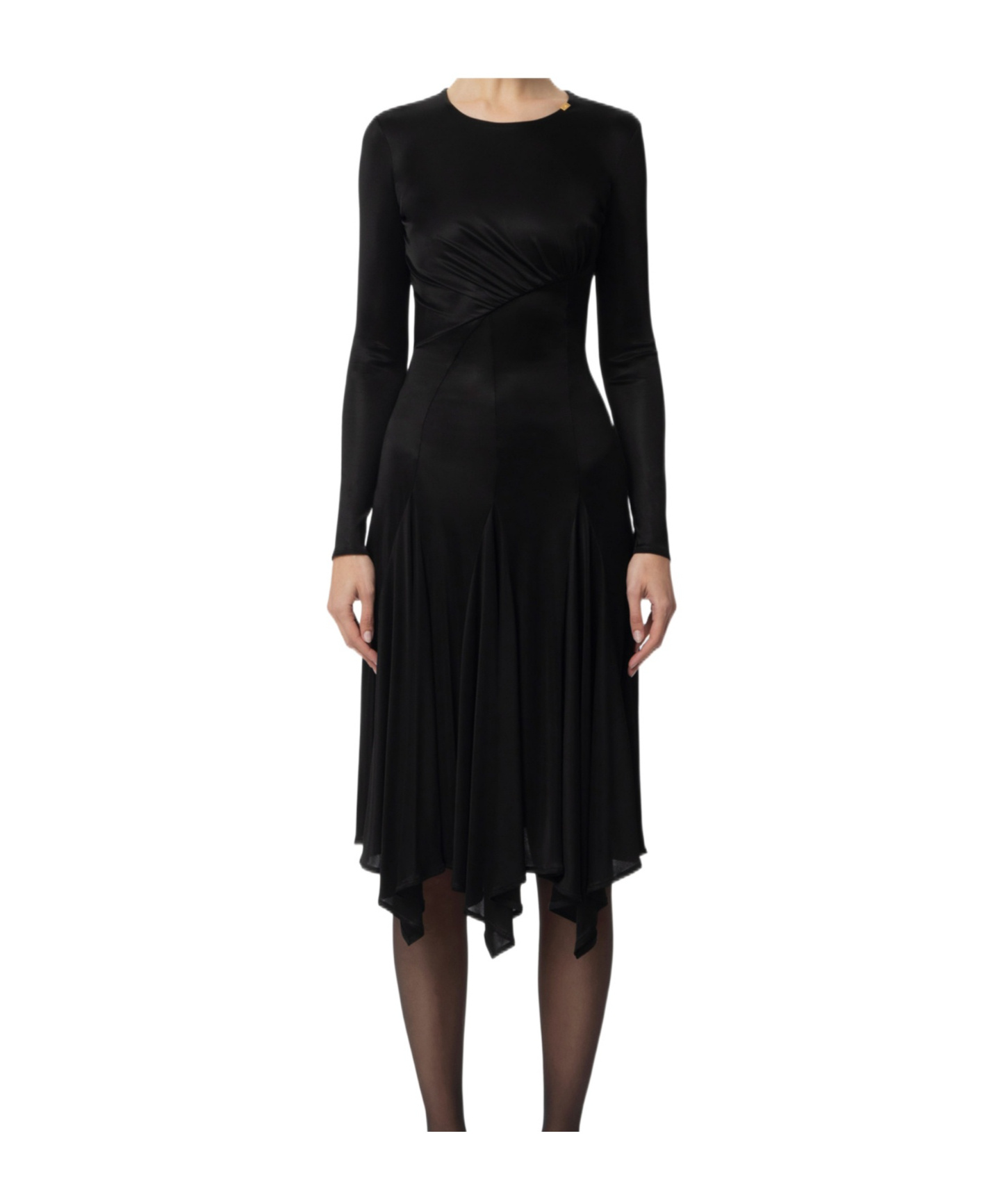 Elisabetta Franchi Asymmetric Evening Dress In Black