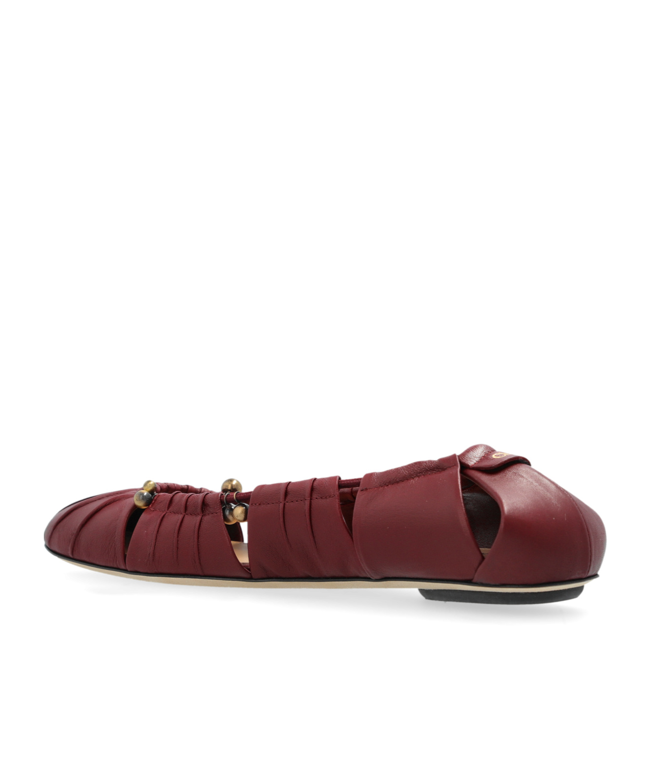 Chloé Luna Leather Ballet Flats In Brown