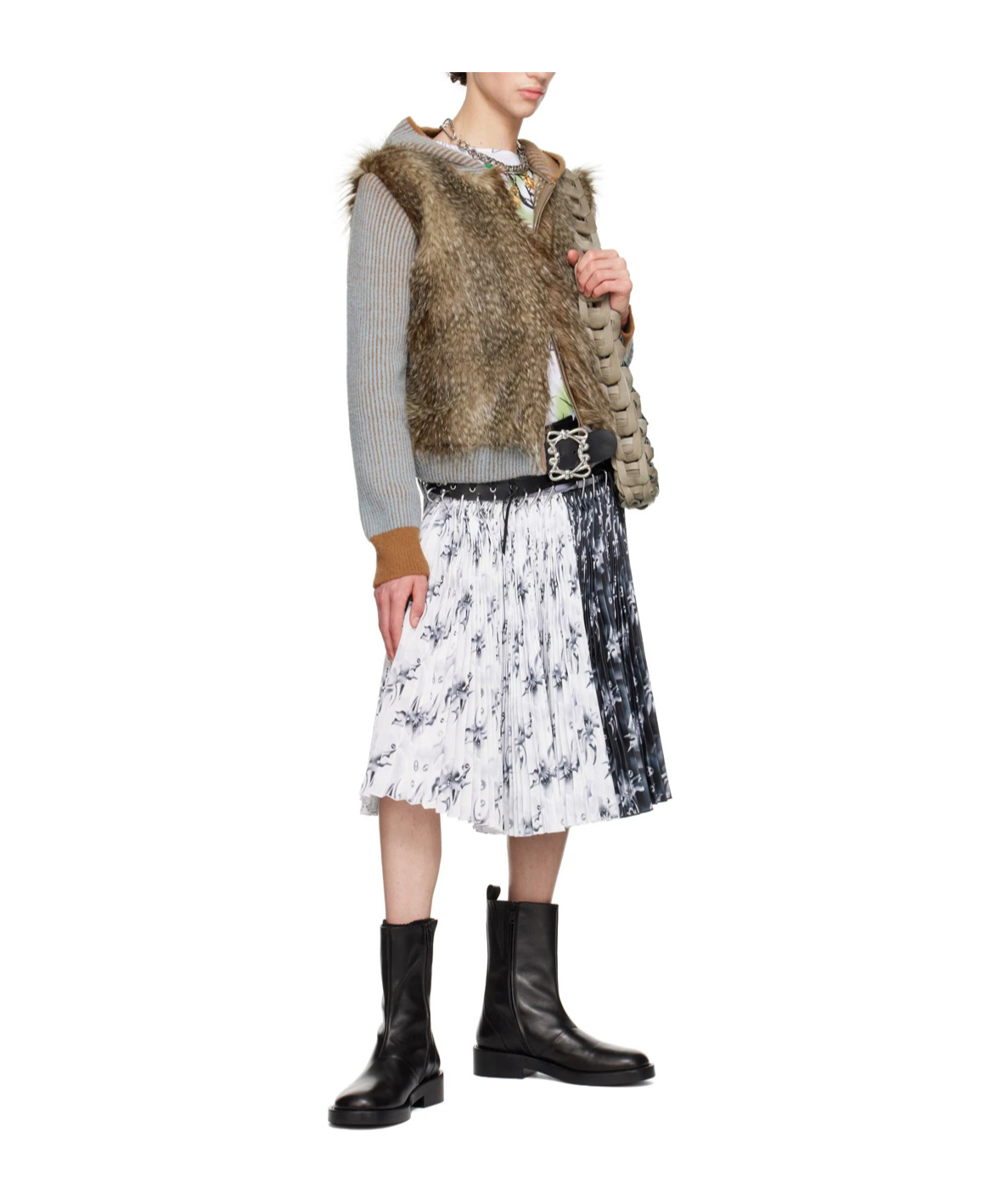 Chopova Lowena Knotter Hooded Sweater In Multicolor