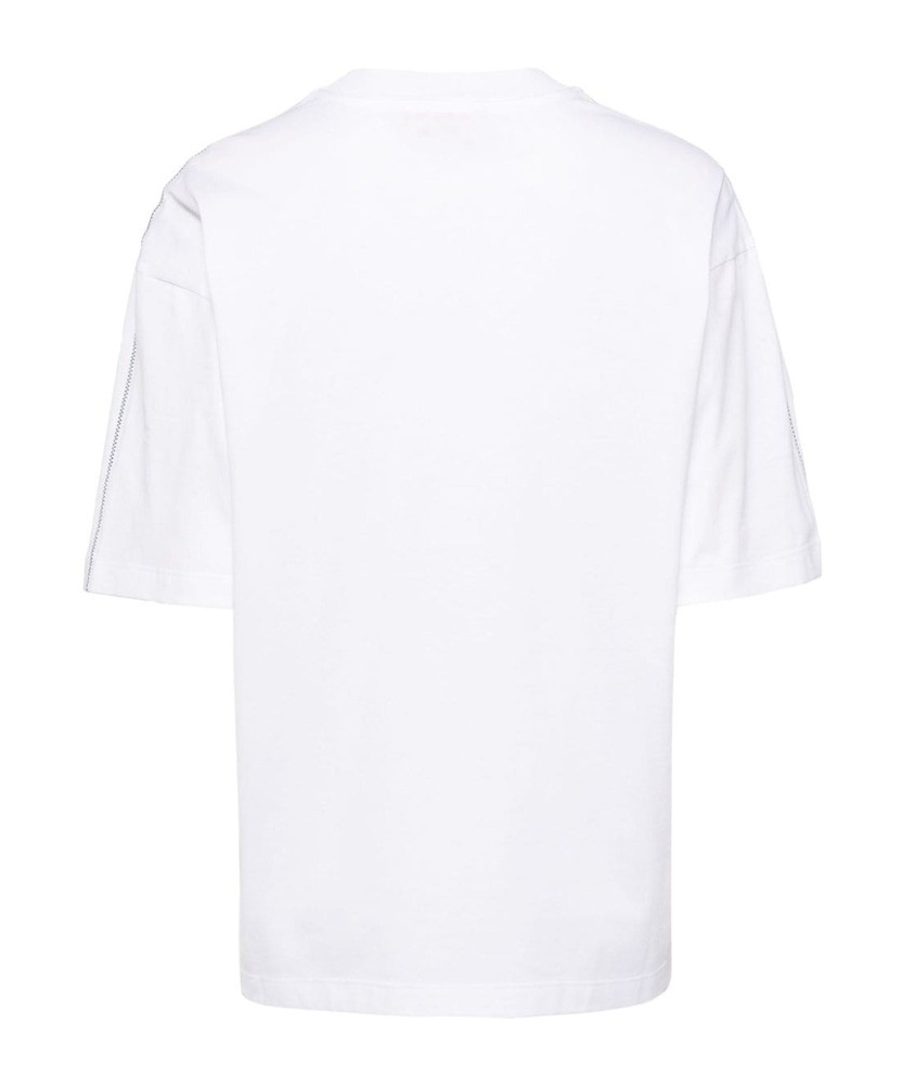 Marni Padded-logo Organic-cotton T-shirt In White