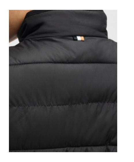 Shop Hugo Boss Logo Water-repllent Gilet In Black