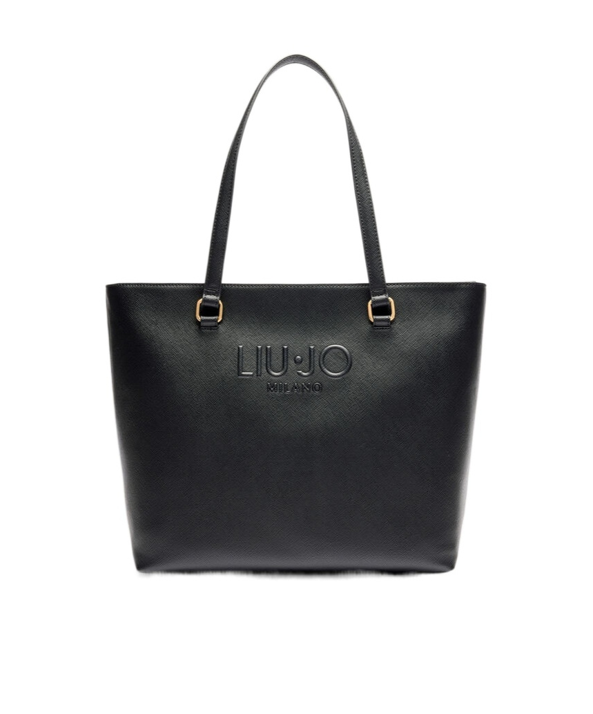 Liu •jo Logo-embossed Tote Bag In Black