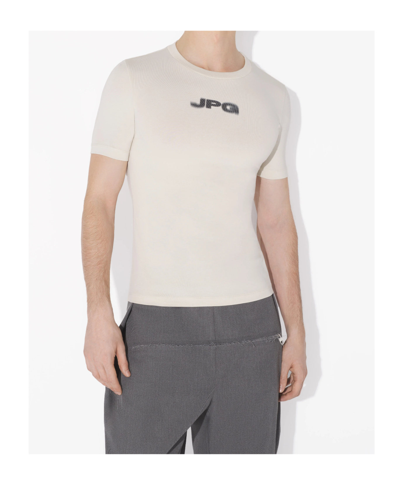 Jean Paul Gaultier The Ecru Jpg Baby Tee In Neutral