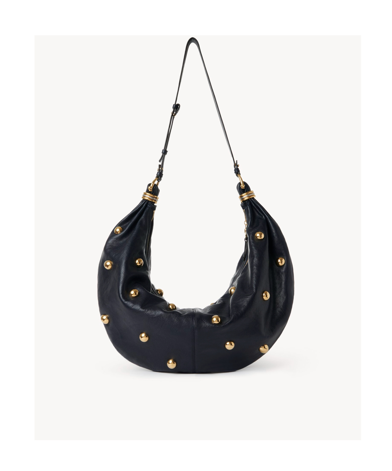 Chloé Navy Large Bracelet Stud Bag In Black