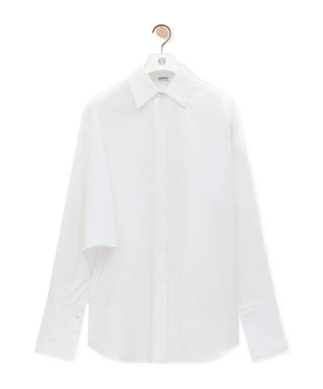 Loewe Lapel Long-sleeved Shirt In White