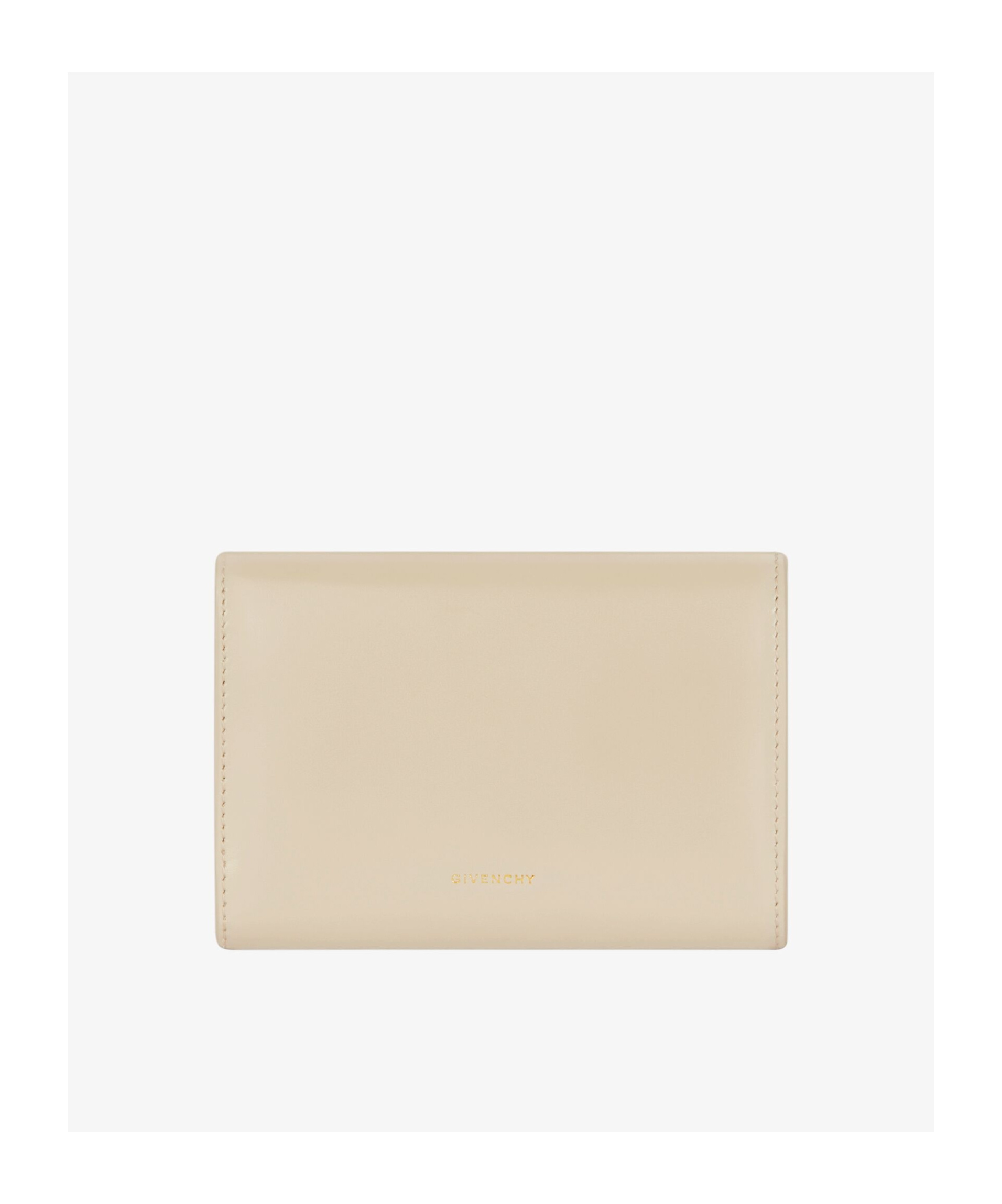 Givenchy 4g Plaque Flap Wallet In Nude