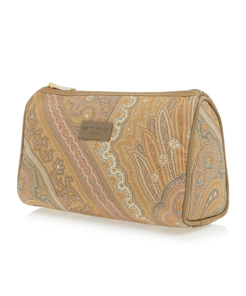 Etro Zippered Clutch In Beige