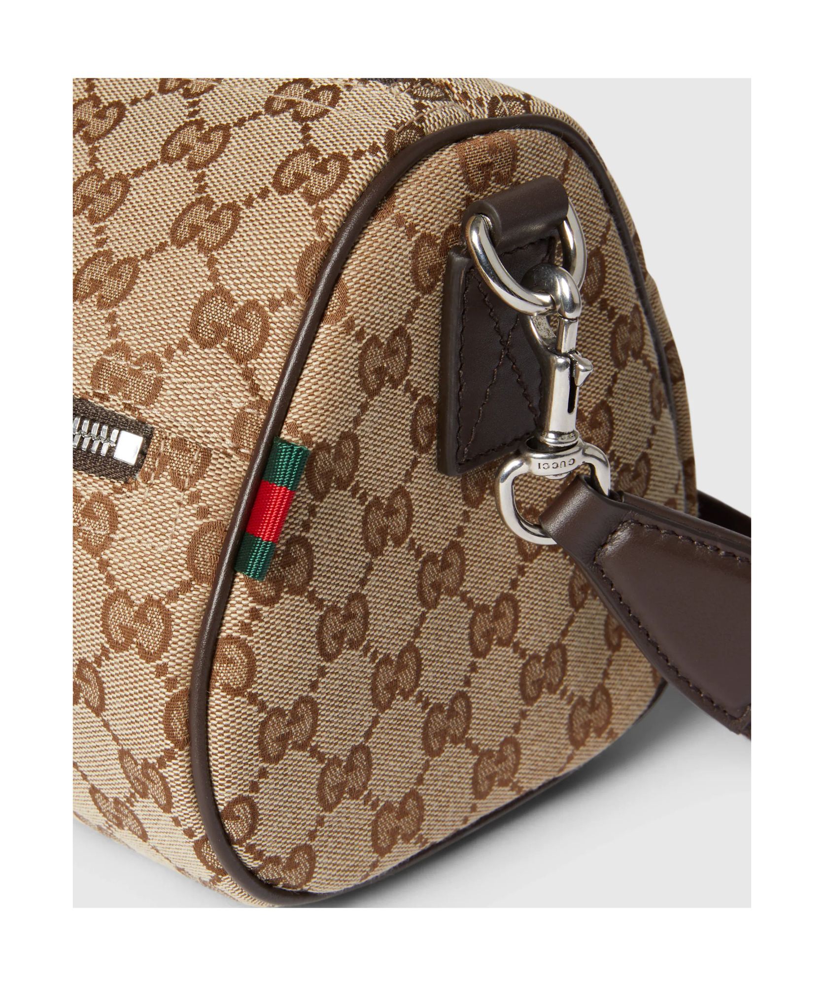 Gucci Gg Canvas Small Cylinder Bag In Nude
