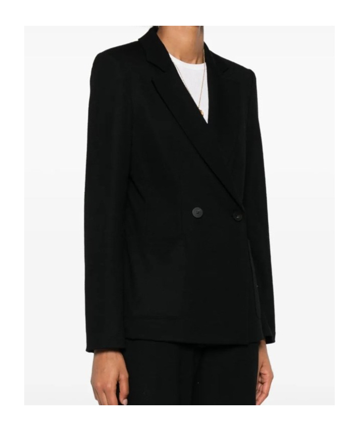 Harris Wharf London Double-breasted Blazer In Black