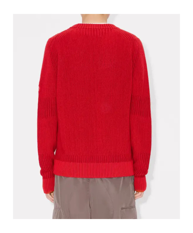 Kenzo 'boke Flower 2.0' Embroidered Jumper In Cotton Wool In Red