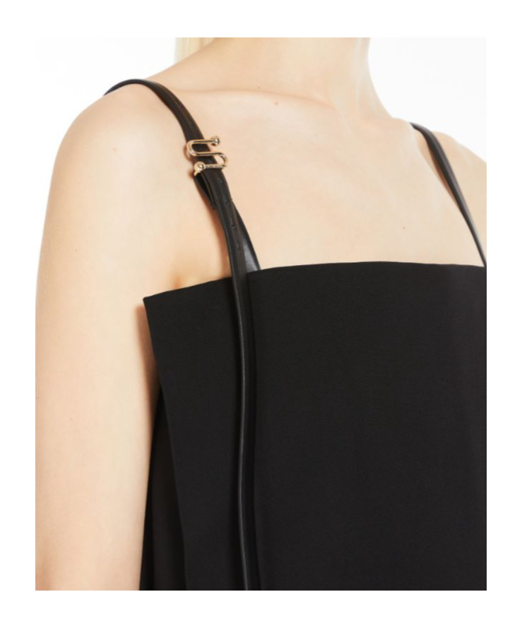 Sportmax Viscose Crop Top In Black