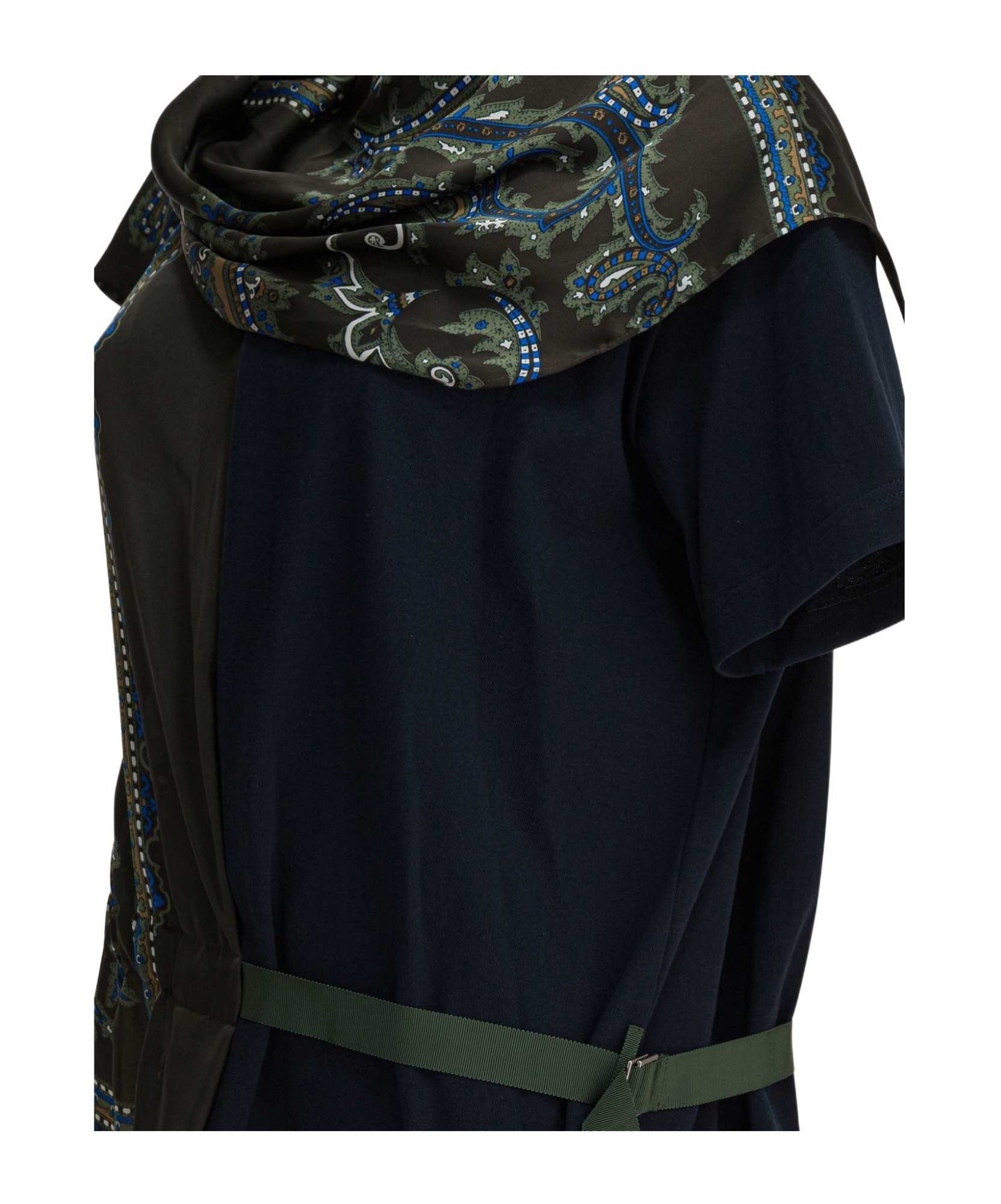 Sacai Paisley-print Panel Top In Blue