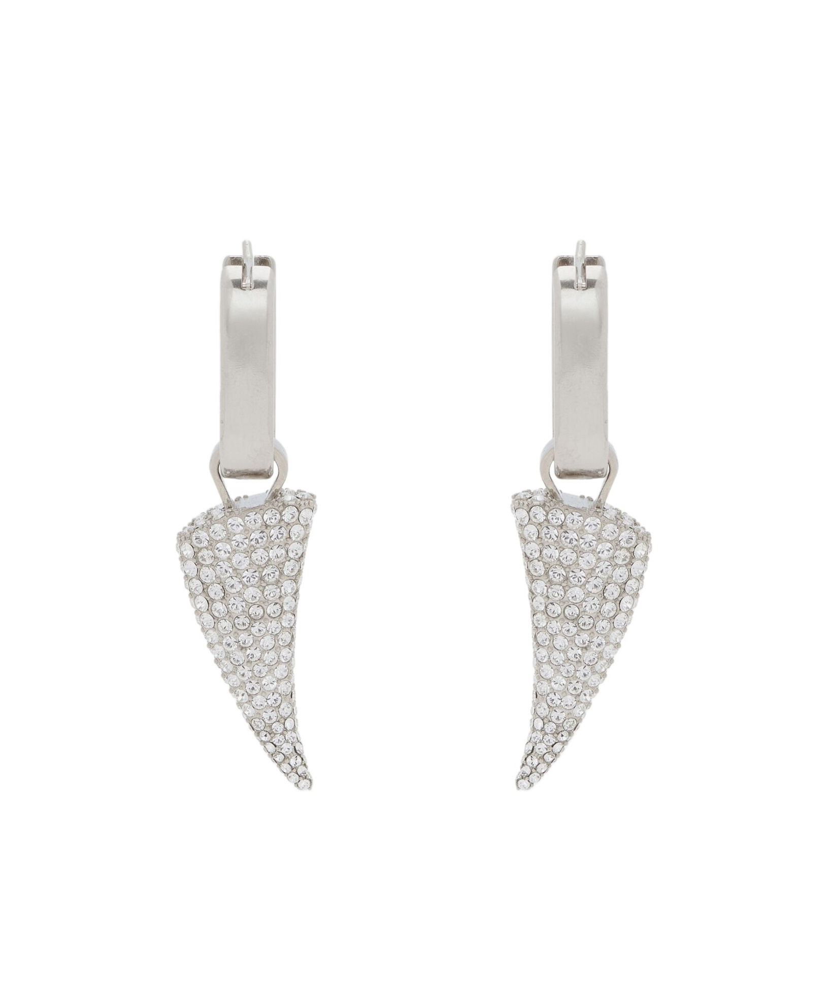 Alexander Mcqueen Leather Earrings In White