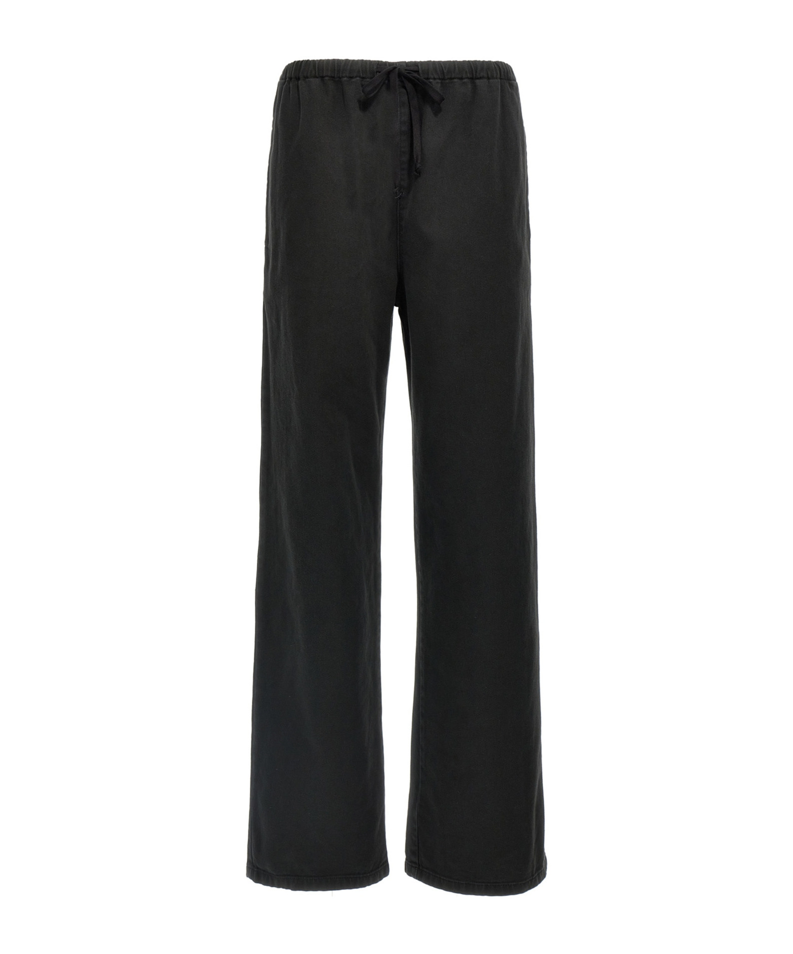 Shop Mm6 Maison Margiela Drawstring-waistband Jeans In Black