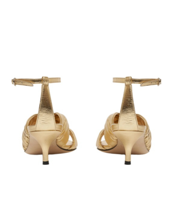 Scarosso Knot Sandals In Gold