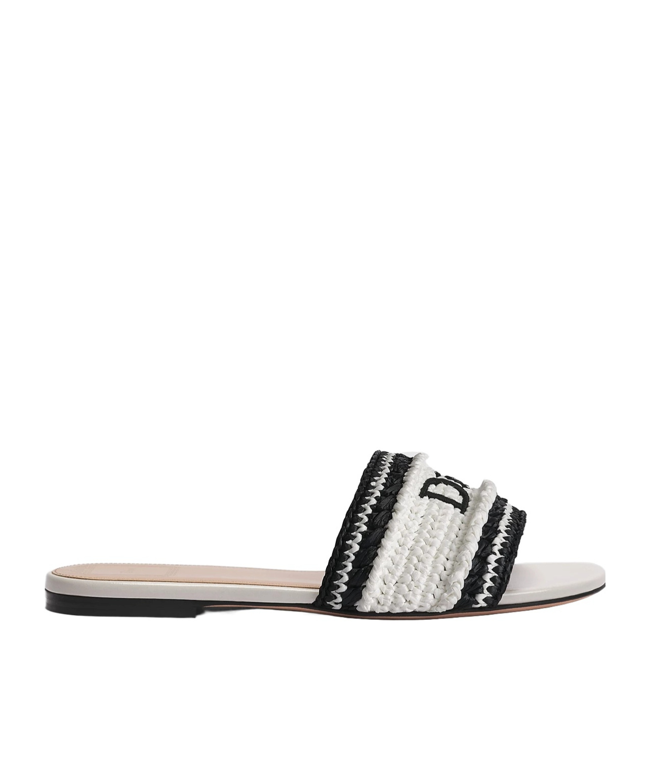 Dior Iviera Woven Slide In White