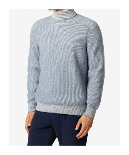 Sease Ribbed Reversible Turtleneck Sweater In Multi