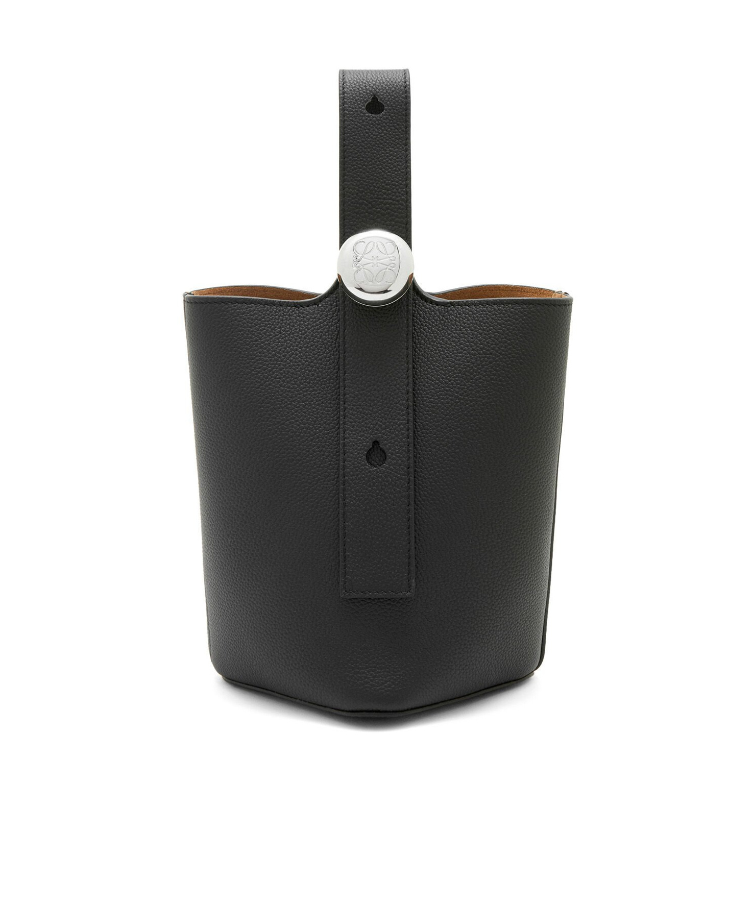 Loewe Mini Pebble Bucket Shoulder Bag In Black
