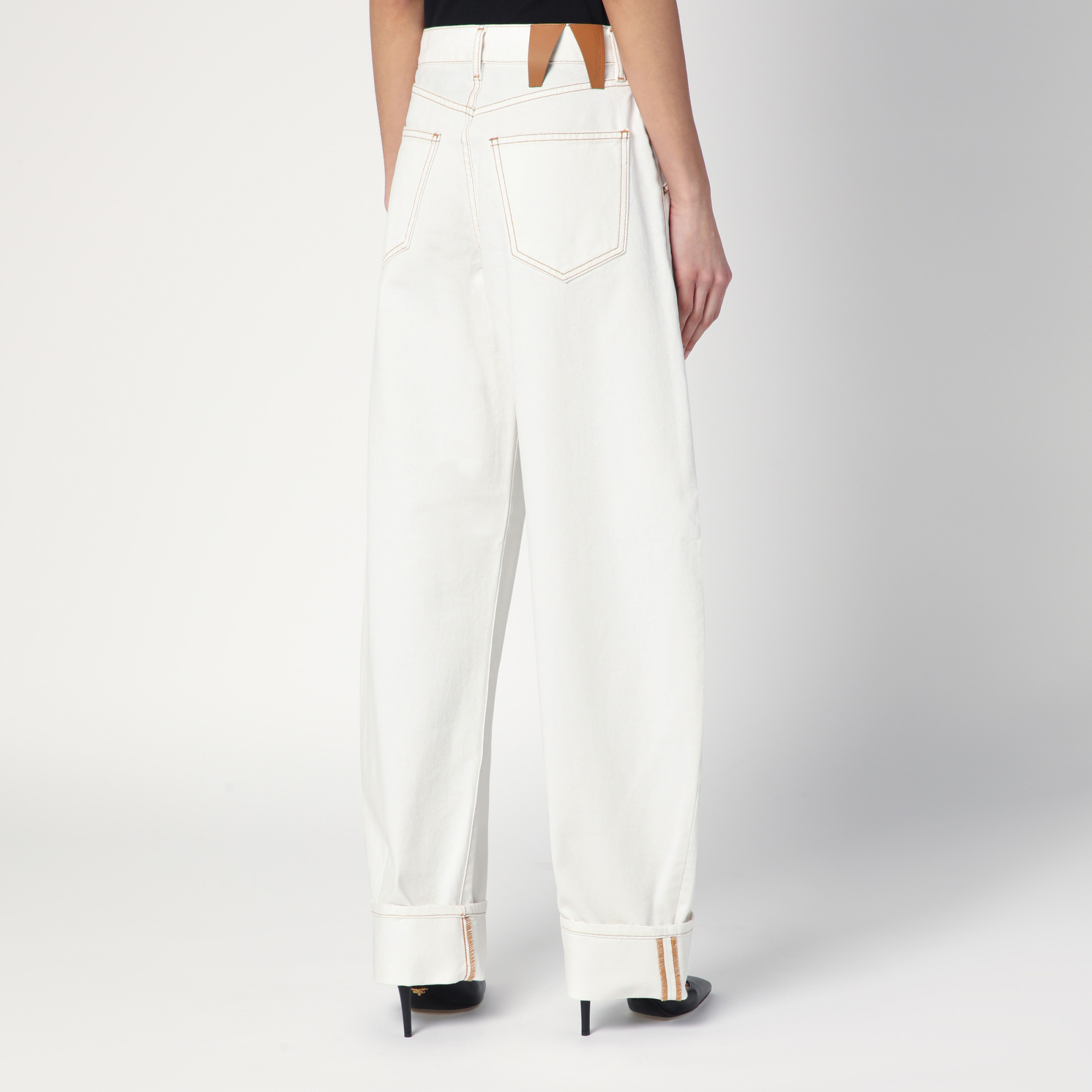 Darkpark Khris White Balloon Jeans In Gray