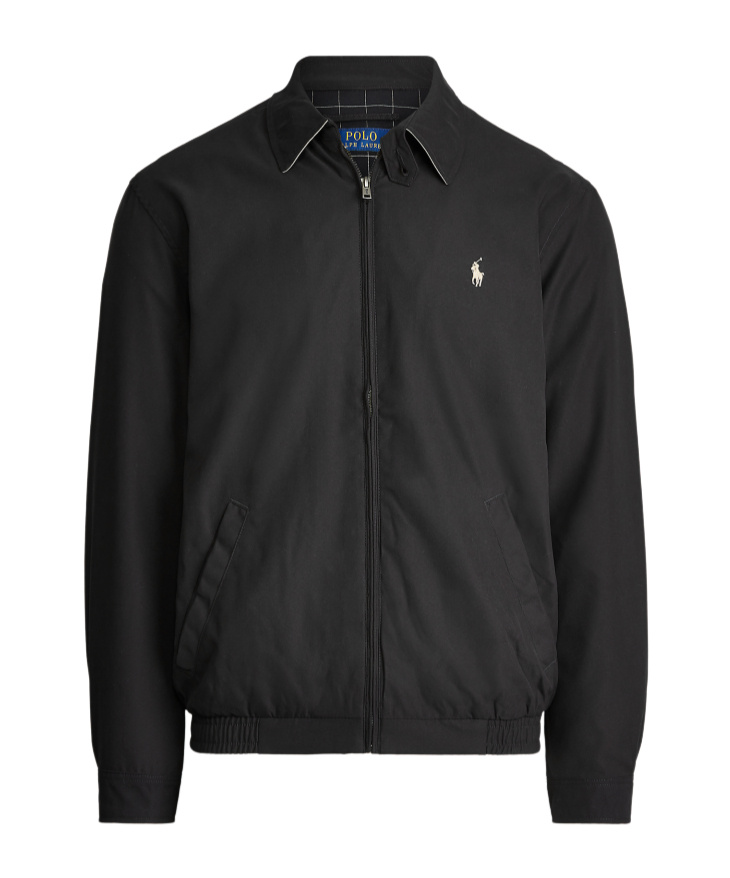 Shop Polo Ralph Lauren Logo-embroidered Zip-up Jacket In Black