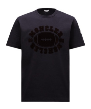 Moncler Football Pattern T-shirt In Blue