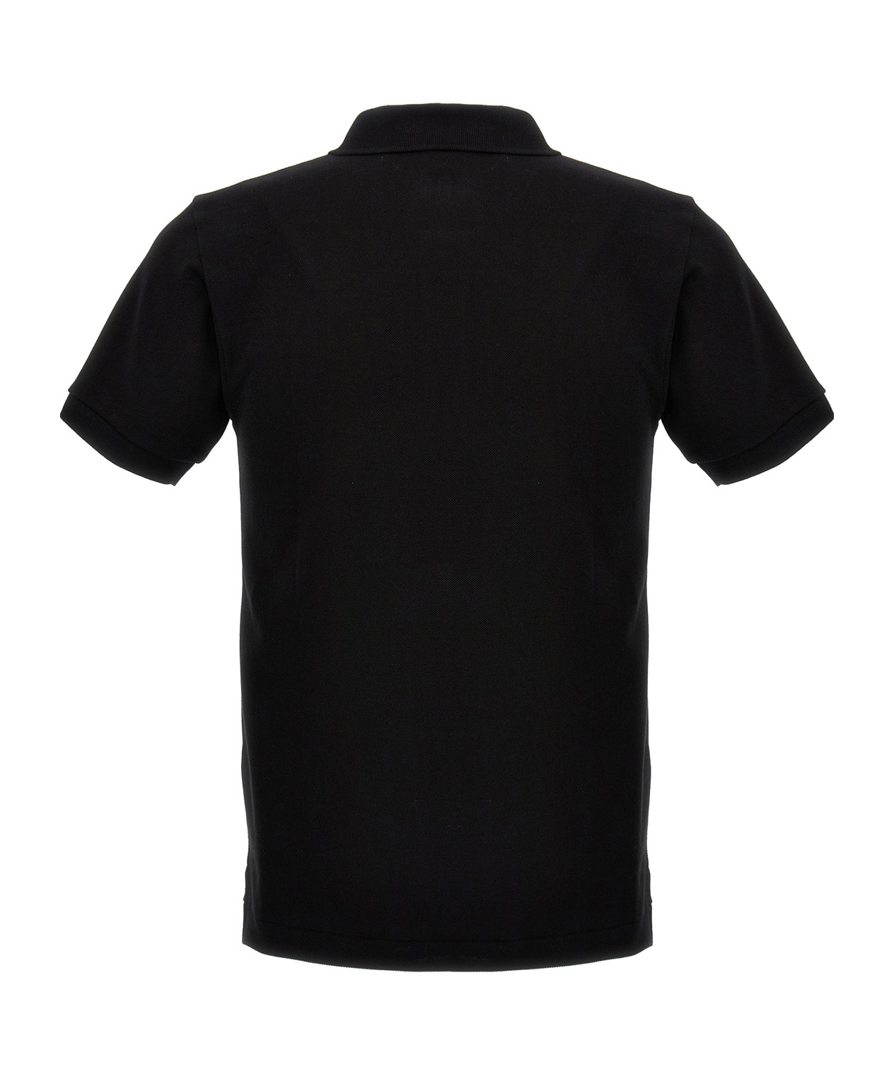 Comme Des Garçons Play Polo Shirt With Ribbed Collar And Straight Hem In Black