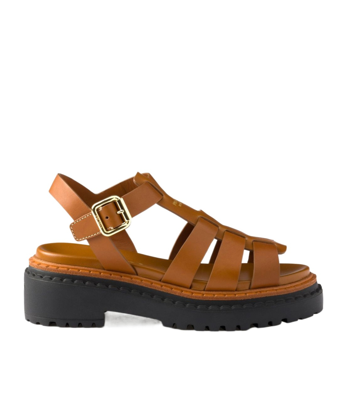 Shop Prada Fisherman's Sandals In Brown