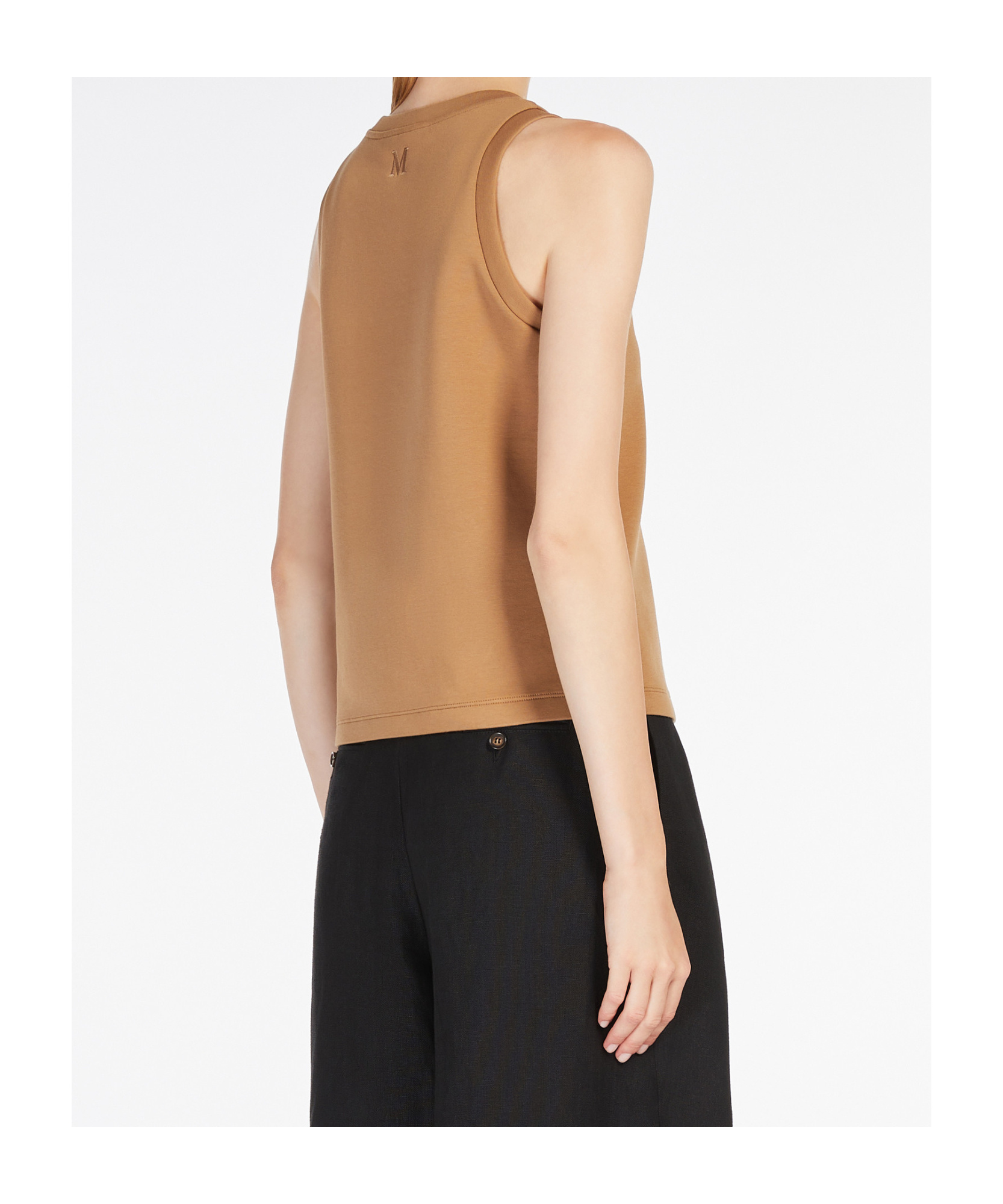 Max Mara Sleeveless Shirt In Nude
