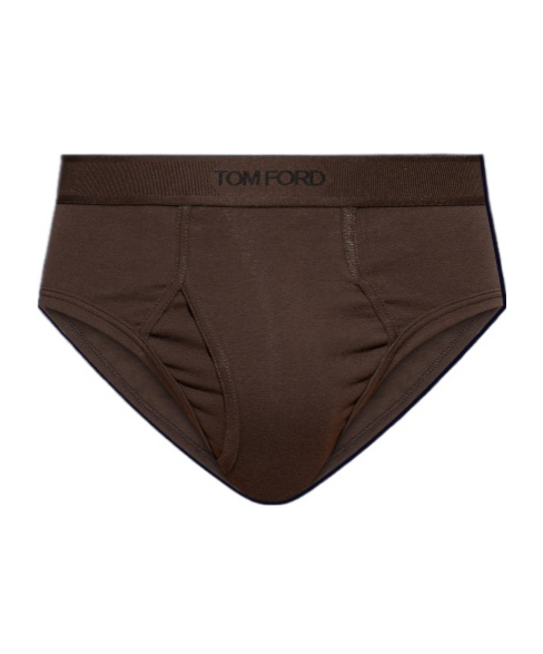 Tom Ford Logo-waistband Briefs In Green