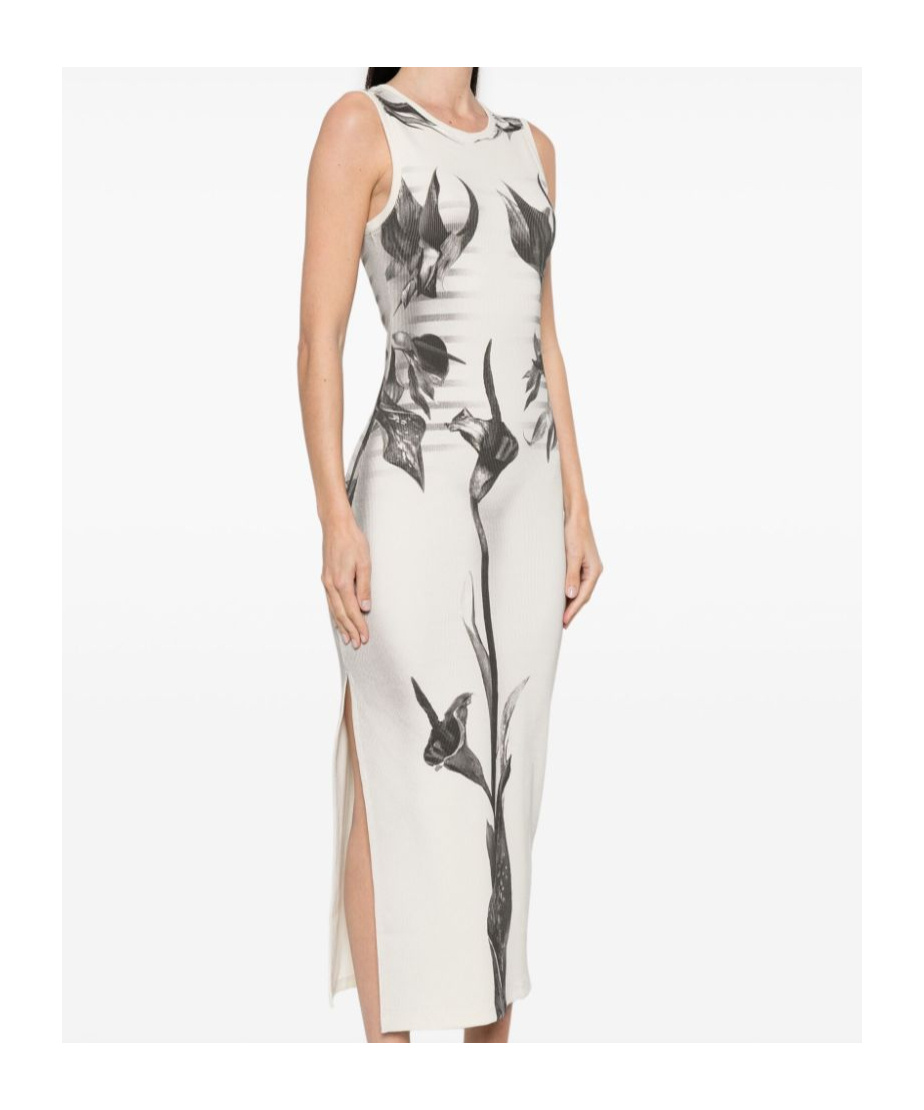 Shop Jean Paul Gaultier Floral-print Midi Dress In White