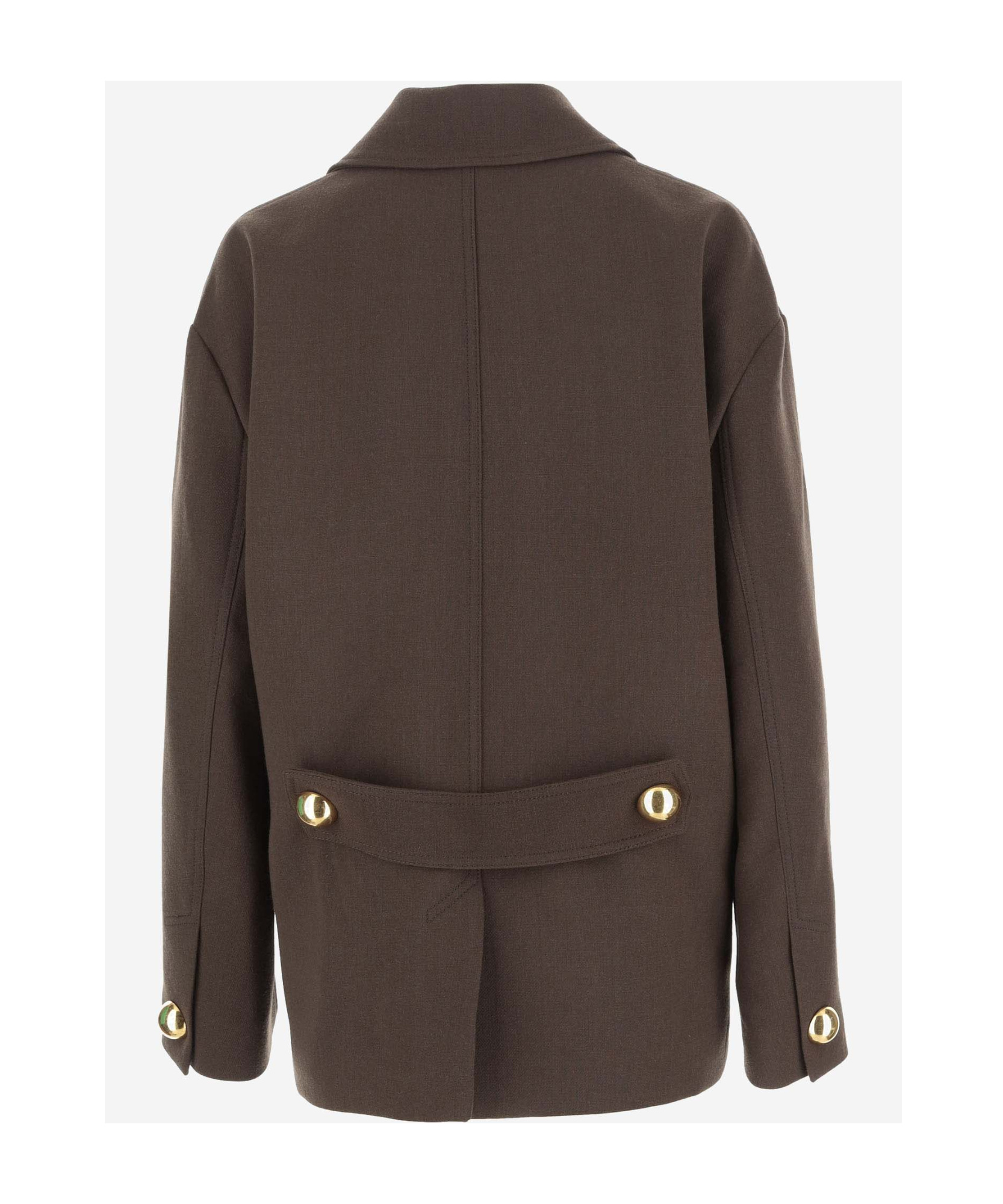 Ami Alexandre Mattiussi Long-sleeved Casual Jacket In Brown