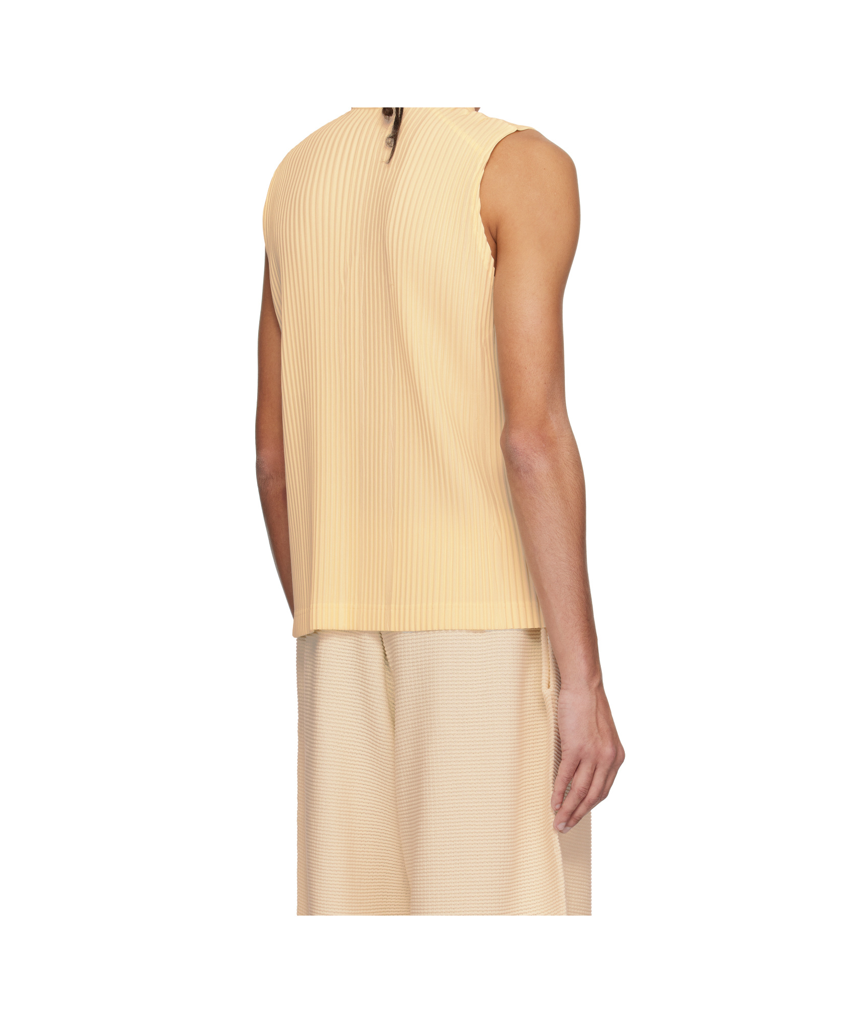 Issey Miyake Off-white Turbine Vest In Nude