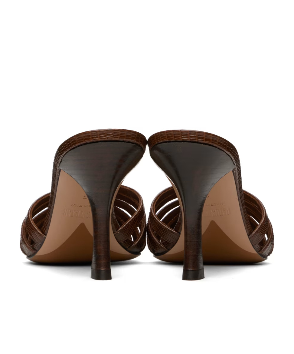 Paris Texas Brown Nadia Mules In Brown