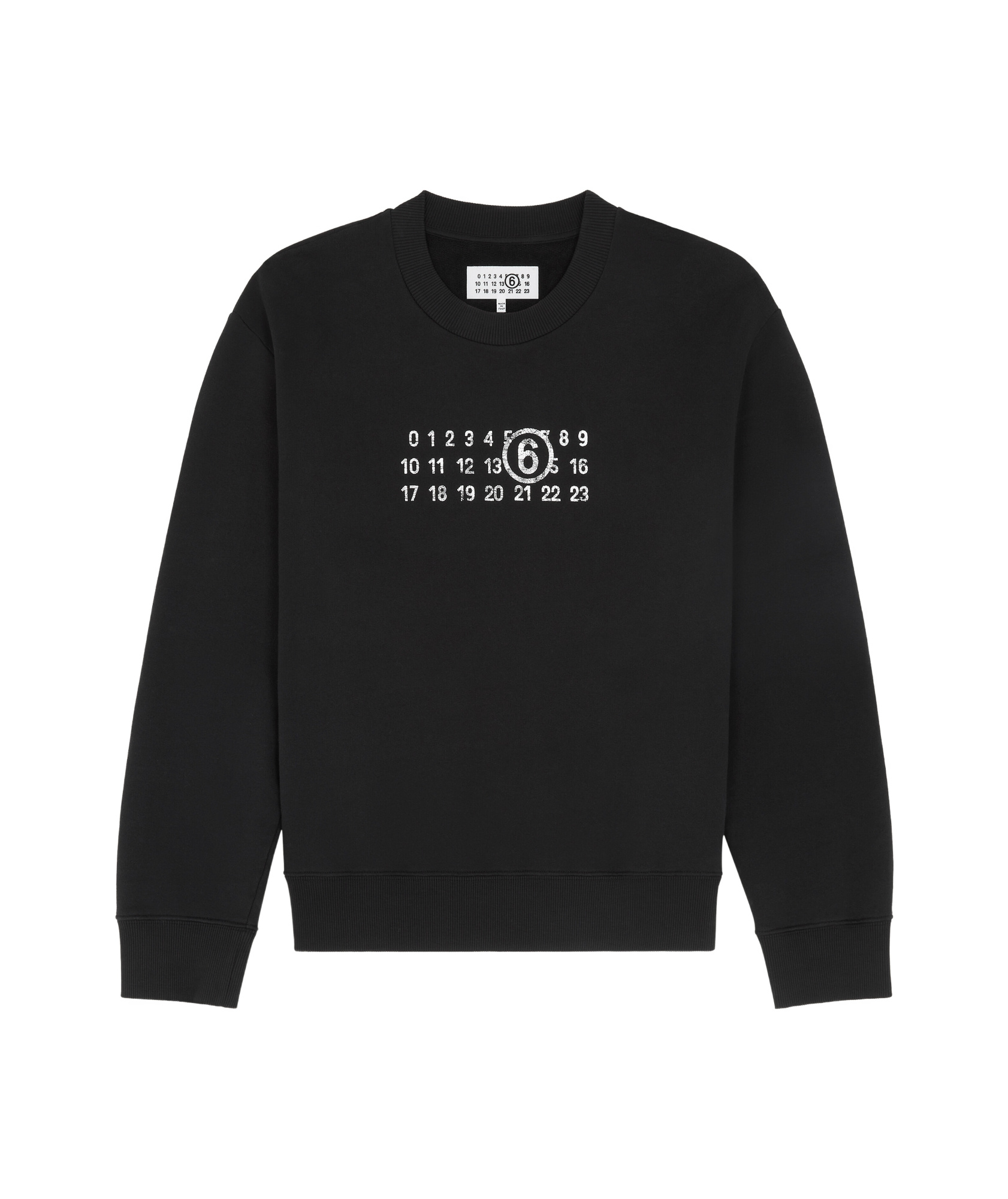 Mm6 Maison Margiela Black Numeric Signature Mm6 Sweatshirt In Black