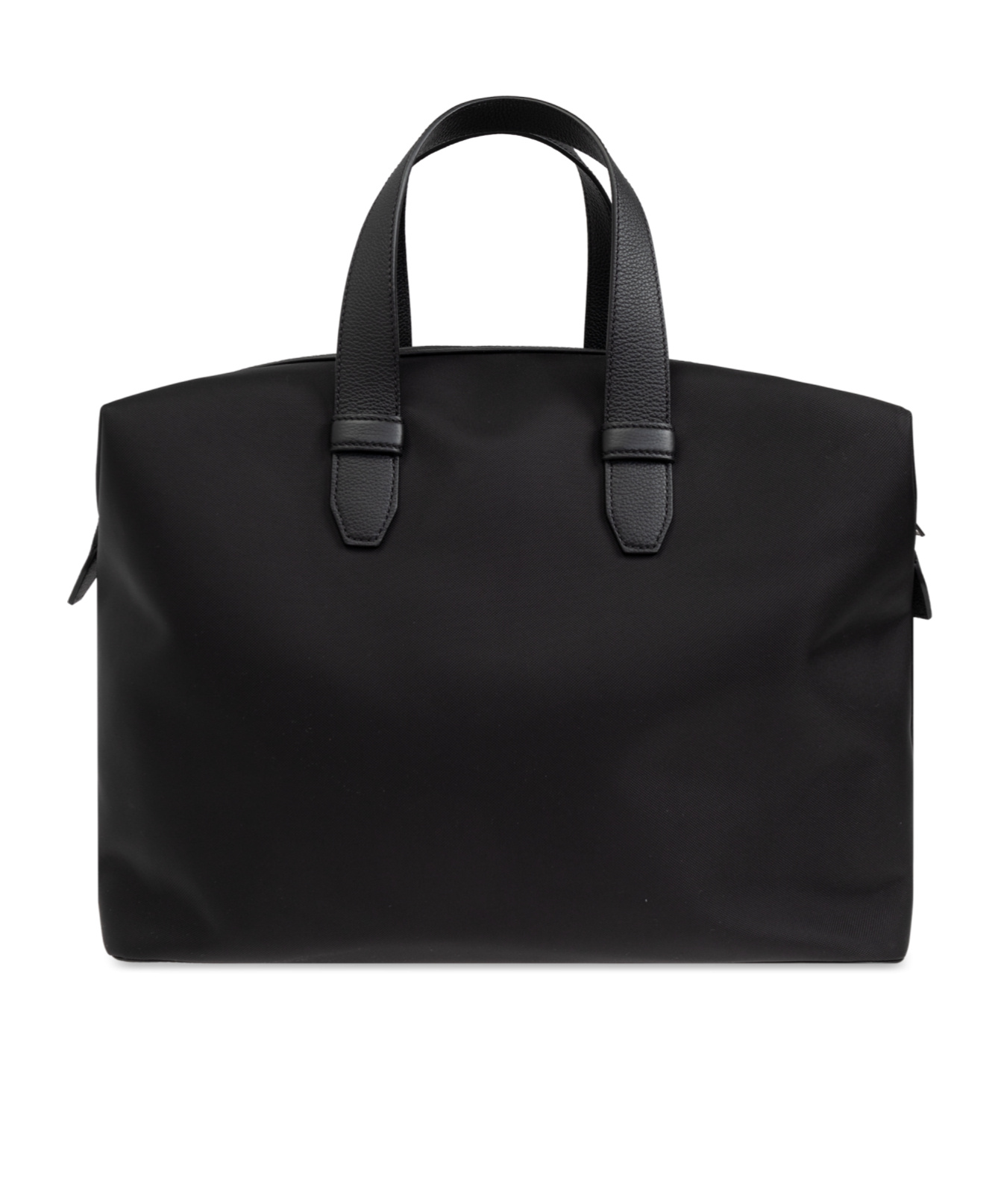 Brioni Holdall With Logo Patch In Black