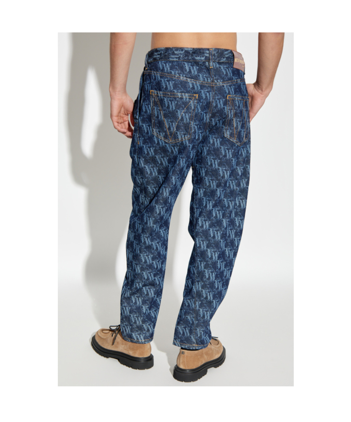 Vivienne Westwood Printed Trousers With Pockets And Loops In Blue