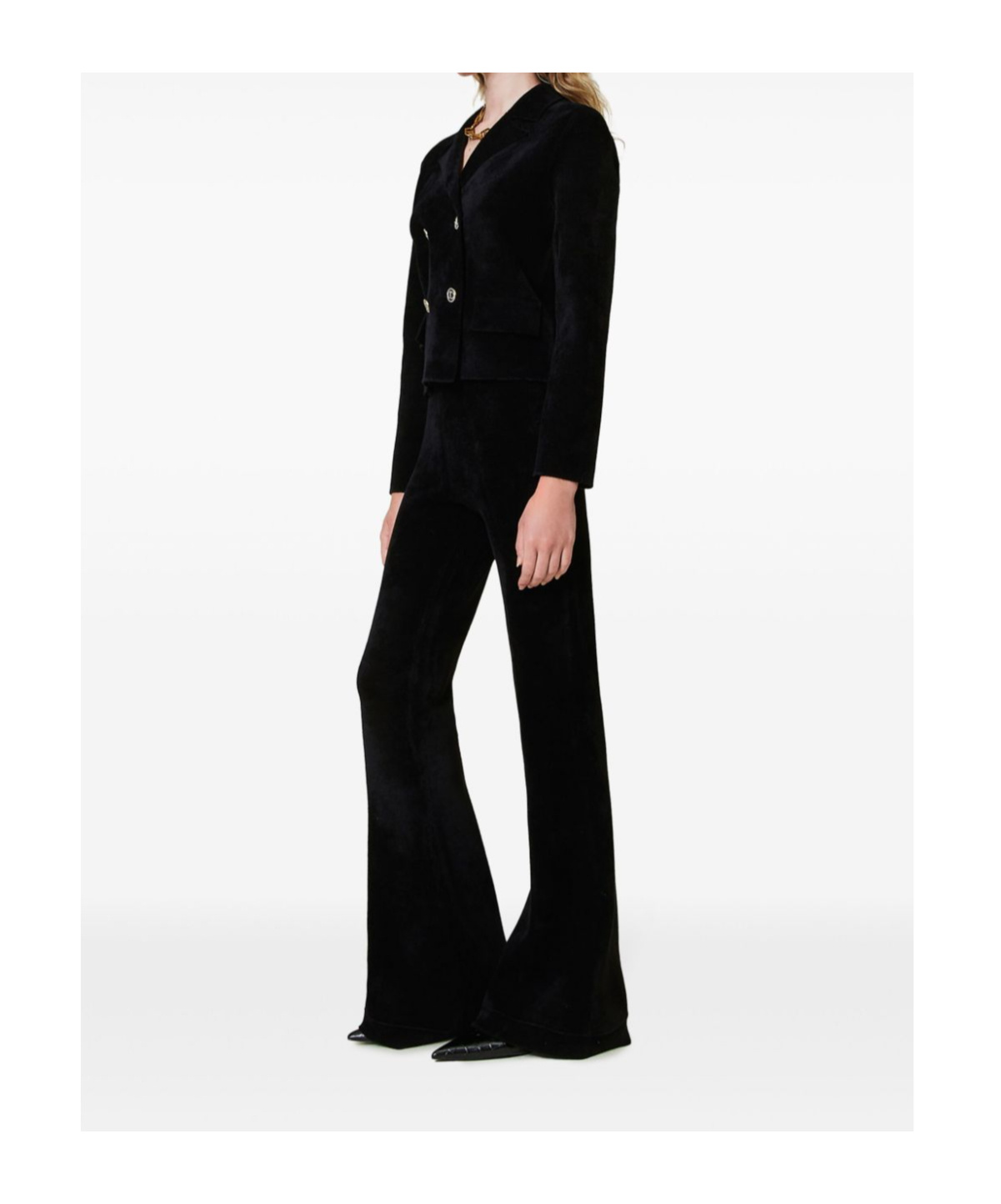 TWINSET OVAL T KNIT FLARED TROUSERS