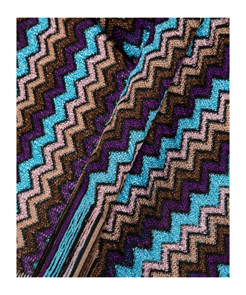 Missoni Zigzag Scarf In Blue