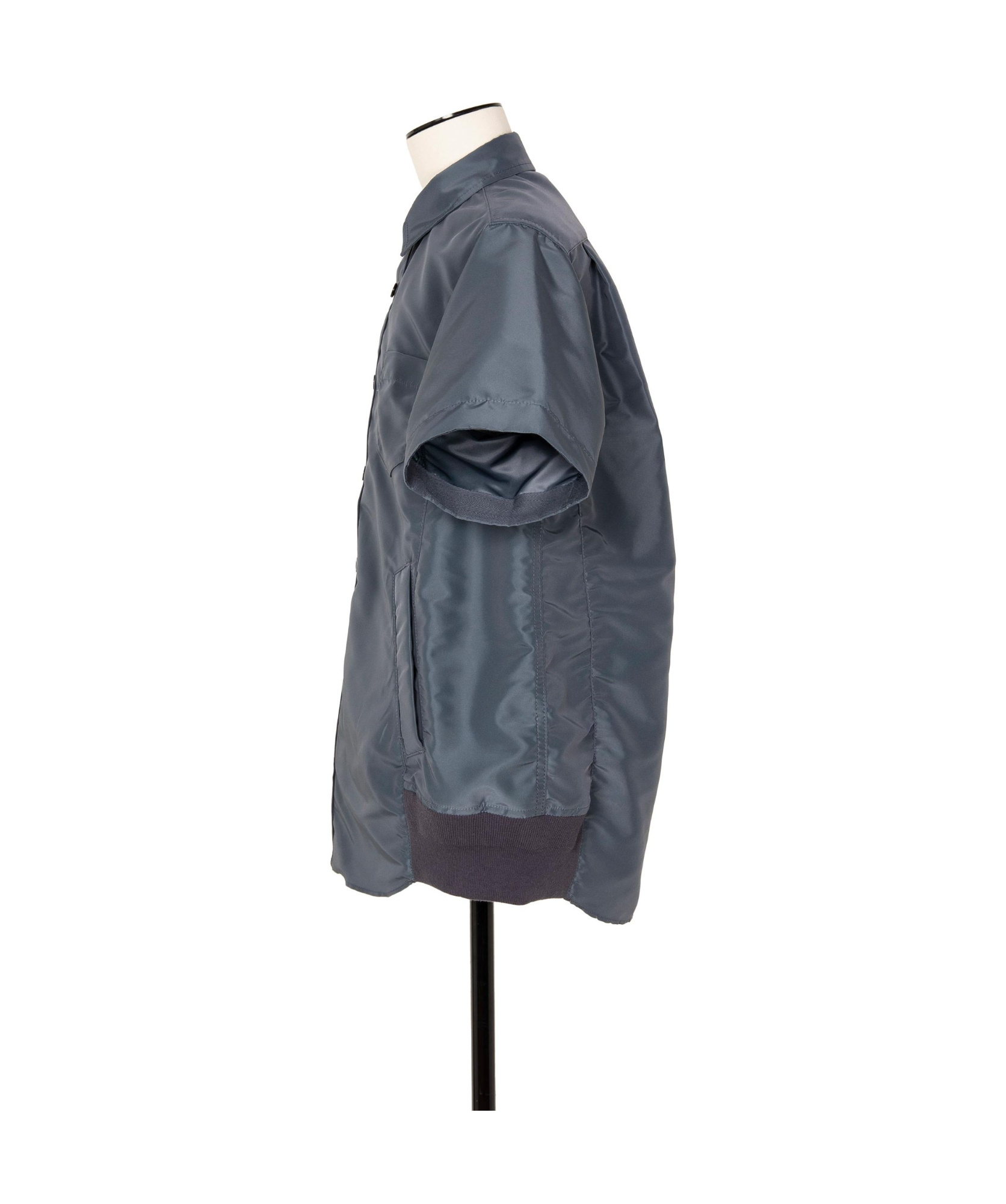 Sacai Short-sleeved Shirt In Gray