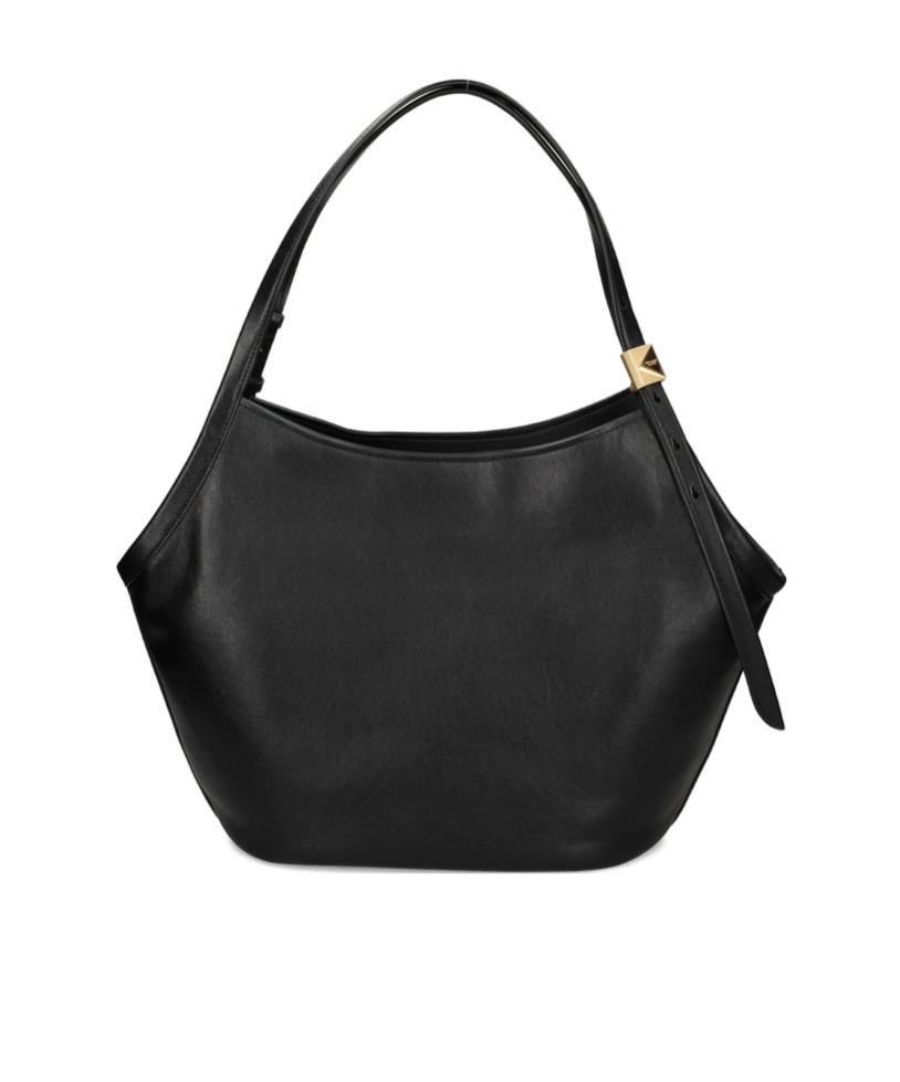 Kate Spade Deco Tulip Leather Belt Tote Bag In Black