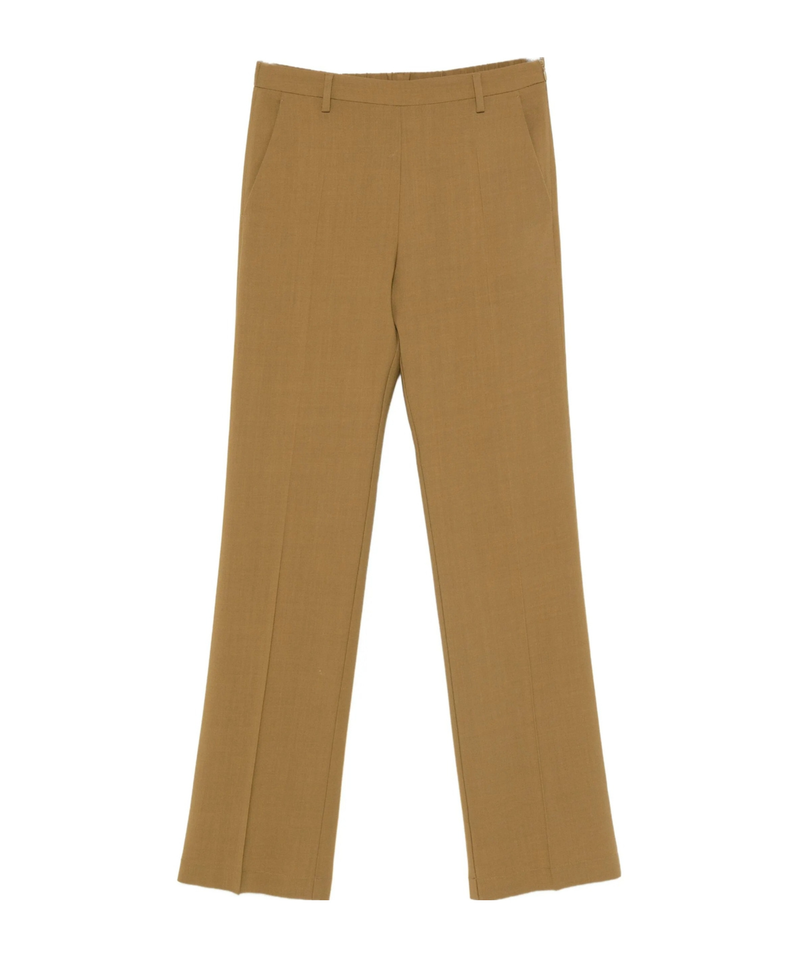 Forte Forte Wool Viscose Twill Regular Waist Pants In Green
