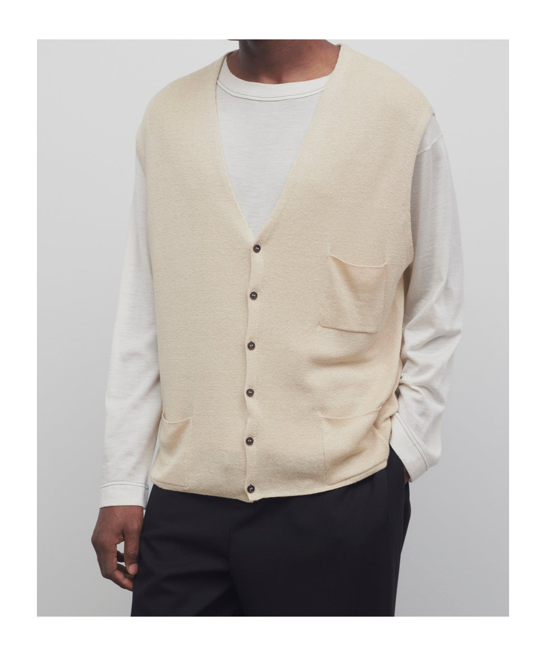 The Row Tarik Cardigan In Nude
